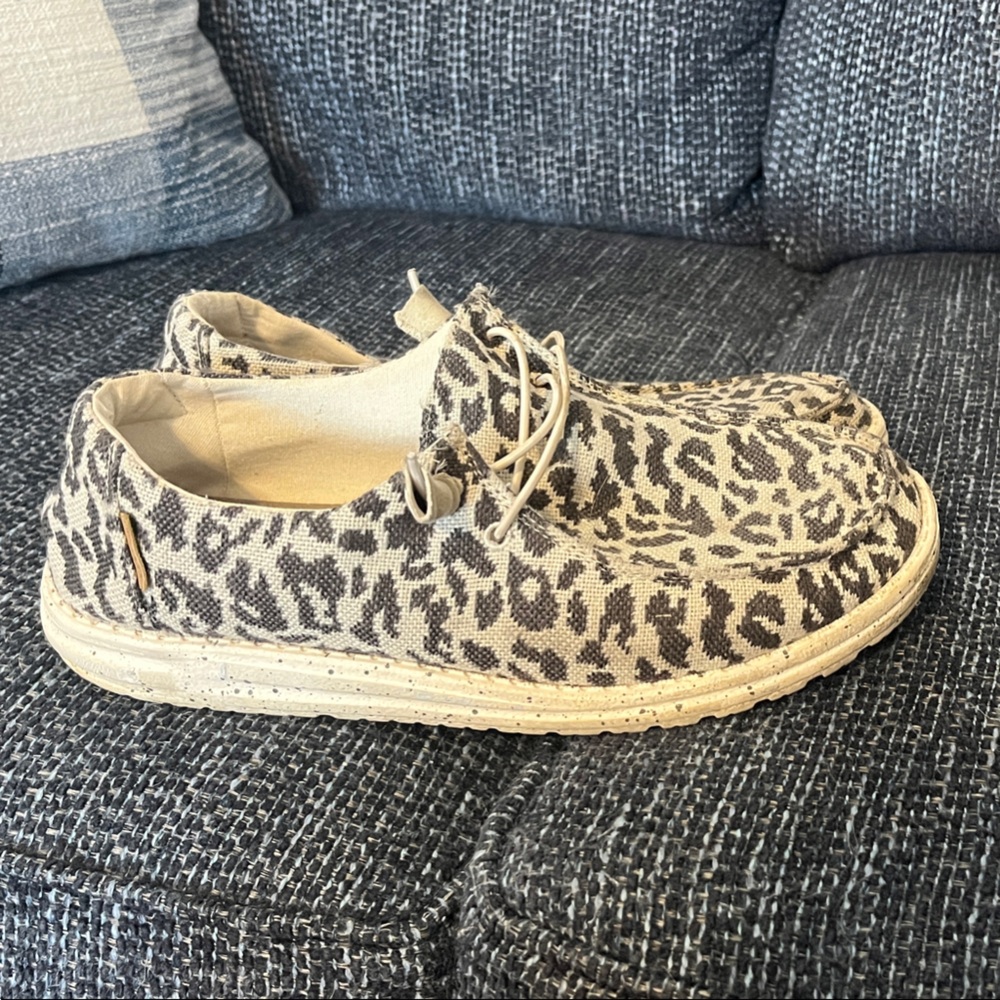 Hey Dude Women's Leopard Print Sneakers